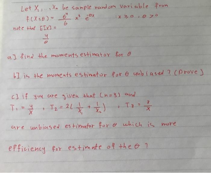 Solved Let X Sample Random Variable From F X 6 Chegg Com