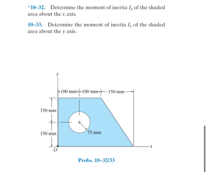 Solved *10–32. Determine The Moment Of Inertia I, Of The | Chegg.com