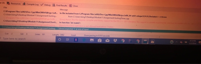 Solved I'm getting an error message with the code and I | Chegg.com