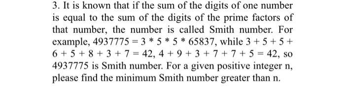 Solved 3. It is known that if the sum of the digits of one | Chegg.com