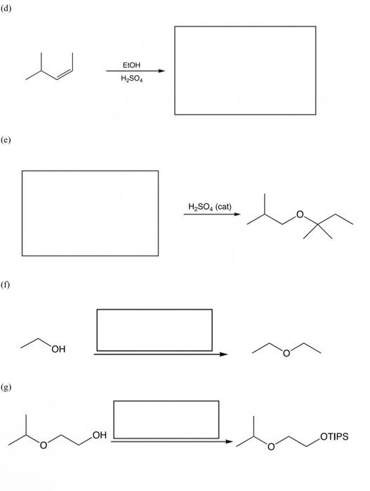 1) Fill in the missing reactant, reagent, or product | Chegg.com