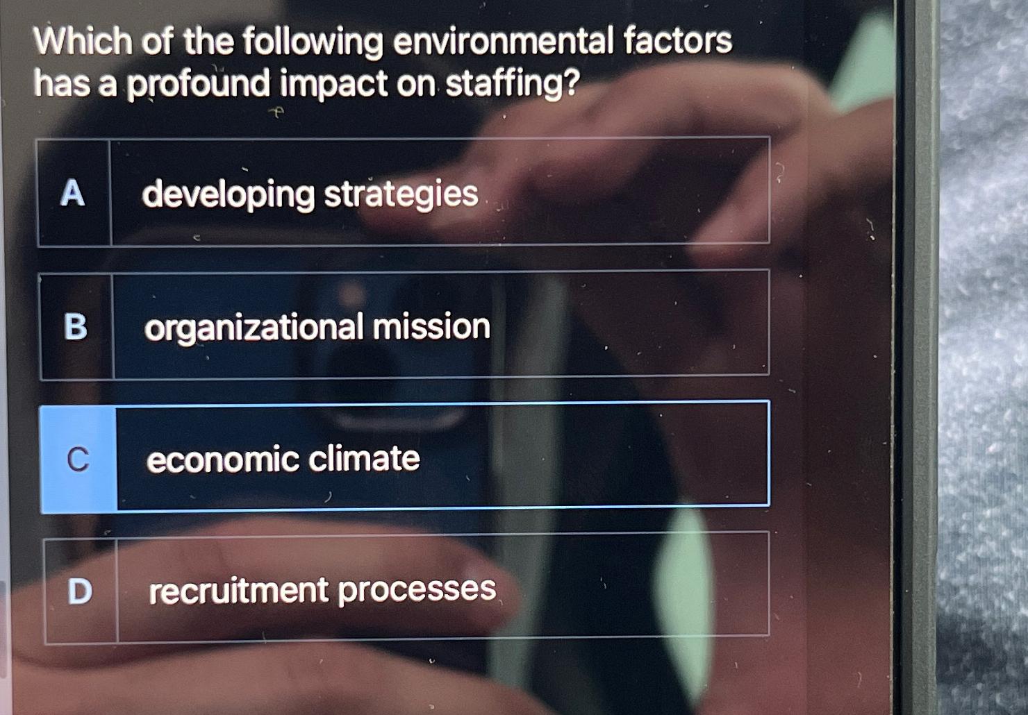 Solved Which of the following environmental factors has a | Chegg.com