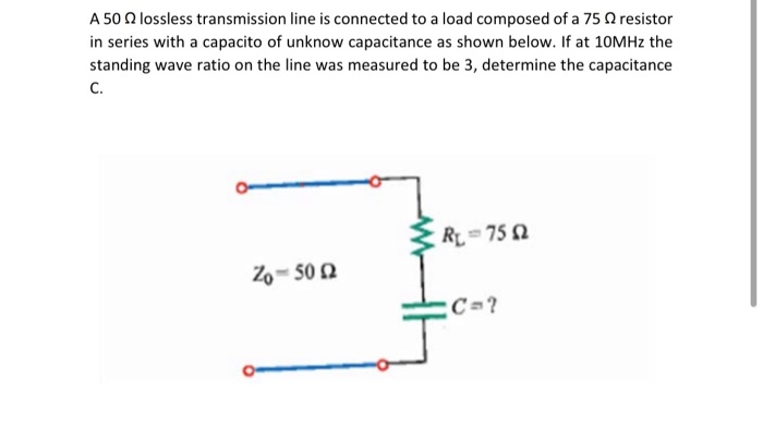 Solved A 50 lossless transmission line is connected to a | Chegg.com