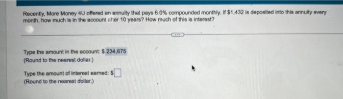 Solved Recently More Money 4U Offered An Annuity That Pays Chegg