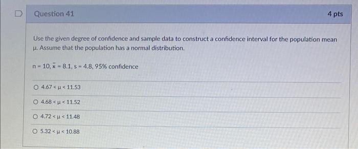 Solved Use the given degree of confidence and sample data to | Chegg.com