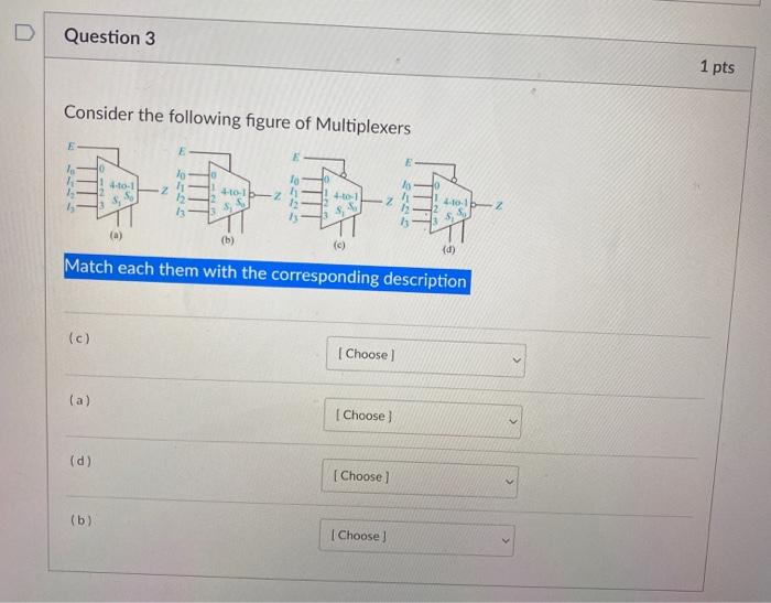 Solved Question 3 1 pts Consider the following figure of | Chegg.com