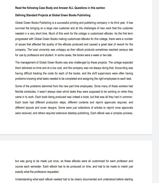 Solved Read the following Case Study and Answer ALL | Chegg.com