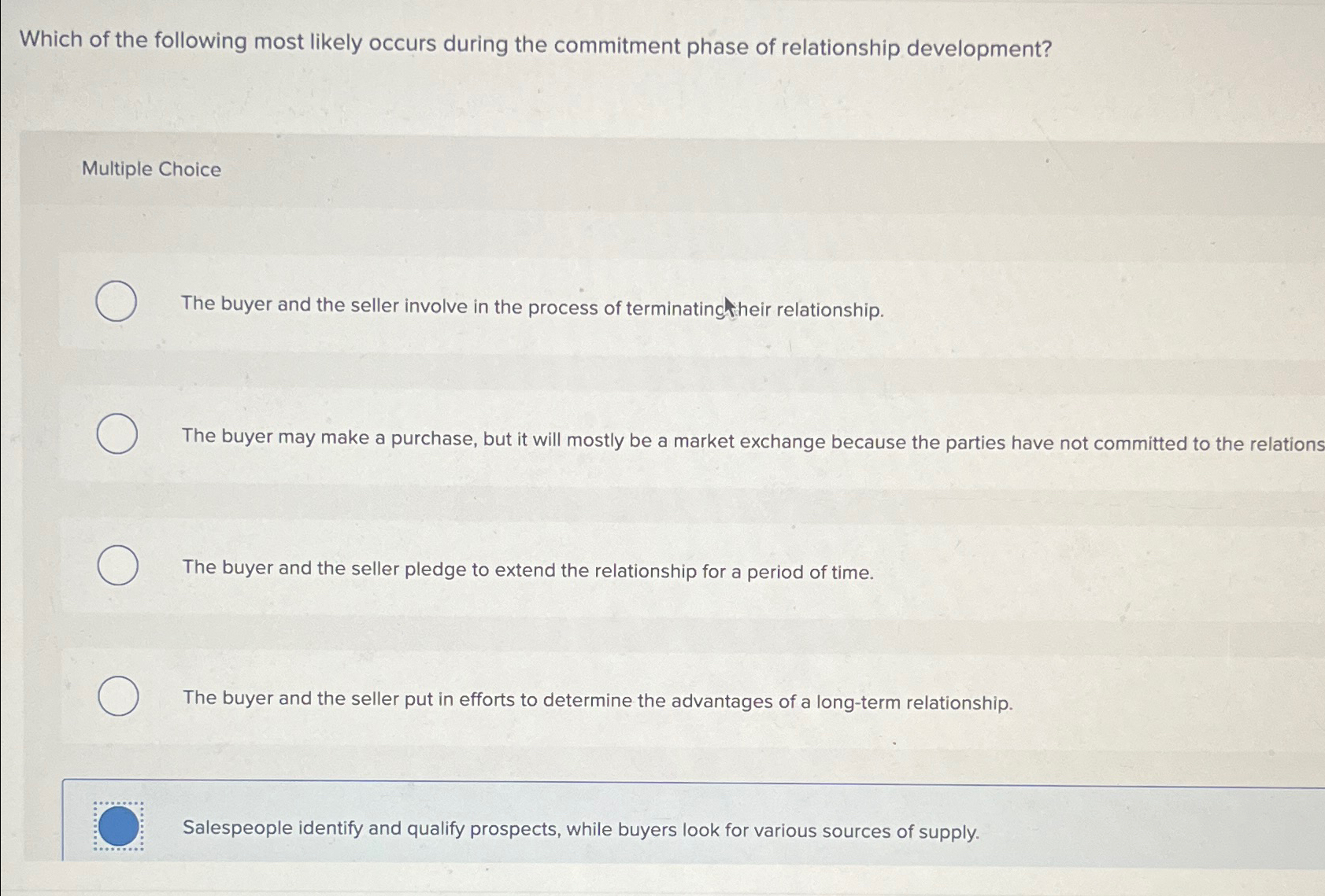 Solved Which Of The Following Most Likely Occurs During The | Chegg.com