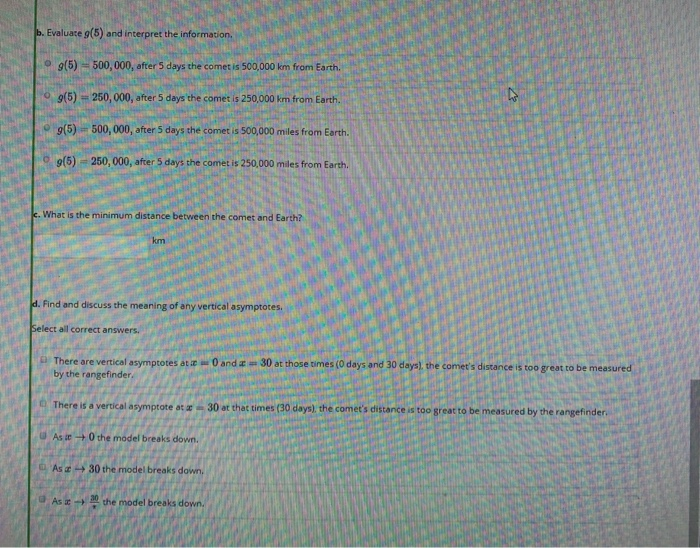 Solved A laser rangefinder is locked on a comet approaching