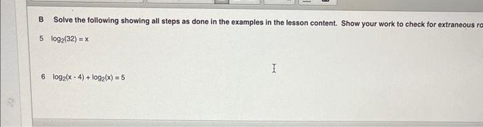 Solved B Solve the following showing all steps as done in | Chegg.com