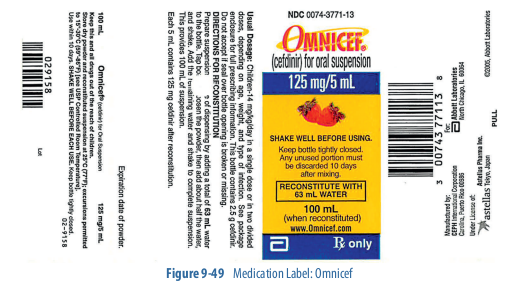 Solved: Refer to the medication label shown in Figure 9-49 to answ ...