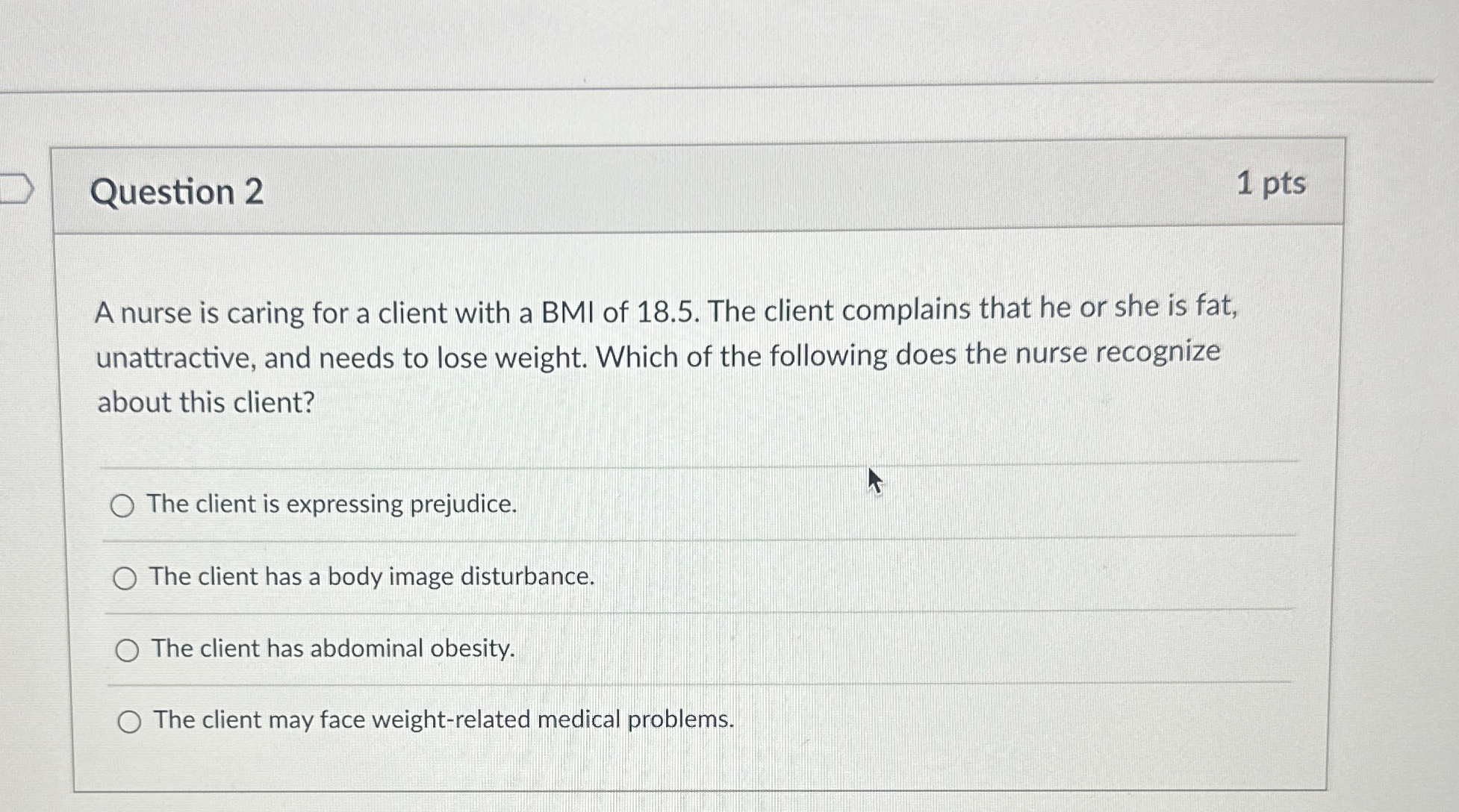 Solved Question 21 ﻿ptsA nurse is caring for a client with a | Chegg.com