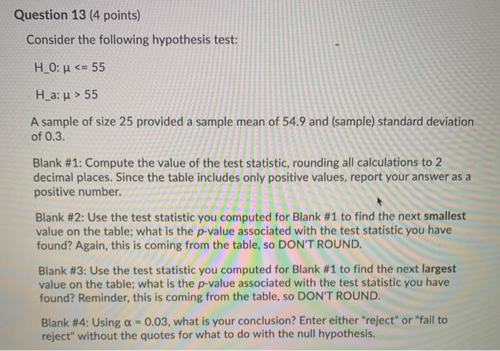 Solved Question 13 (4 points) Consider the following | Chegg.com