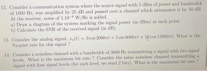 Solved 2. Consider a communication system where the source | Chegg.com