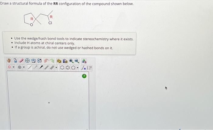 Solved Draw a structural formula of the RR configuration of | Chegg.com