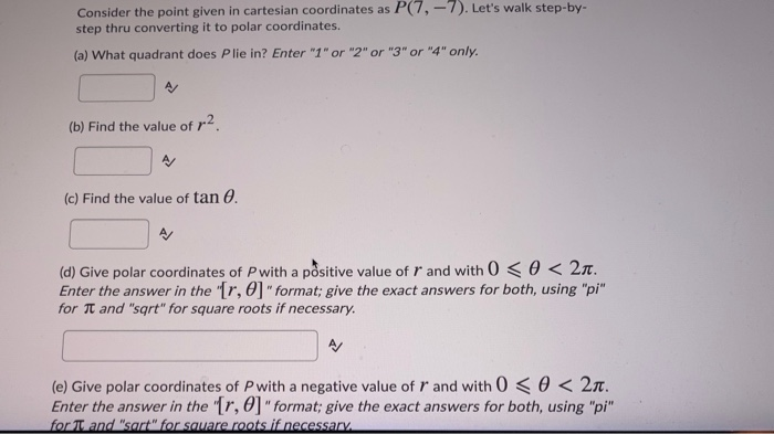 Solved Consider the point given in cartesian coordinates as | Chegg.com