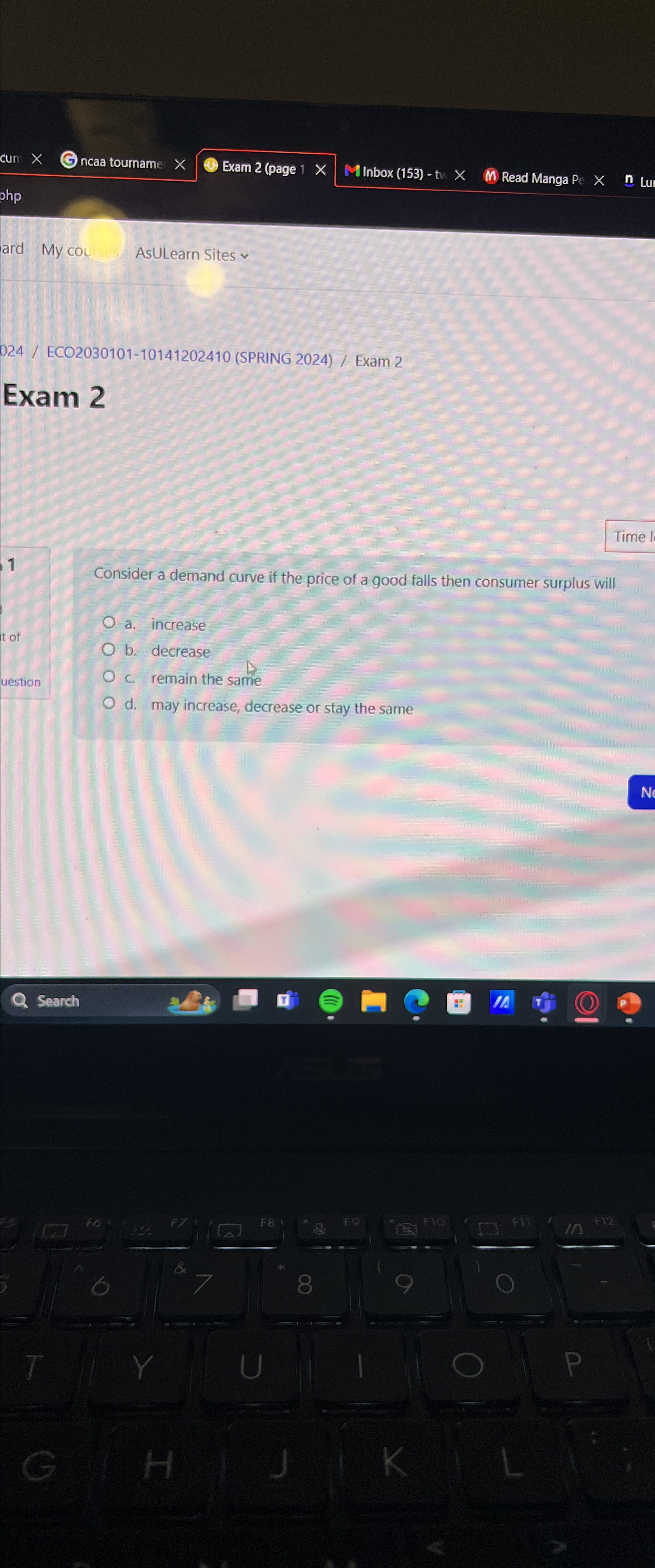 Solved 024 / ﻿ECO2030101-10141202410 (SPRING 2024) / ﻿Exam | Chegg.com