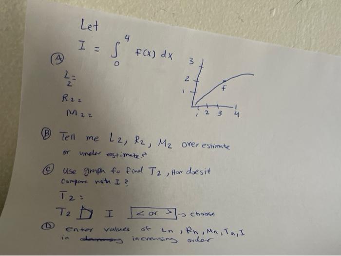 Solved Let 4 1 - S F(x) Dx Ą 3 2 를 Rrz M2= 4 2 3 B Tell Me | Chegg.com