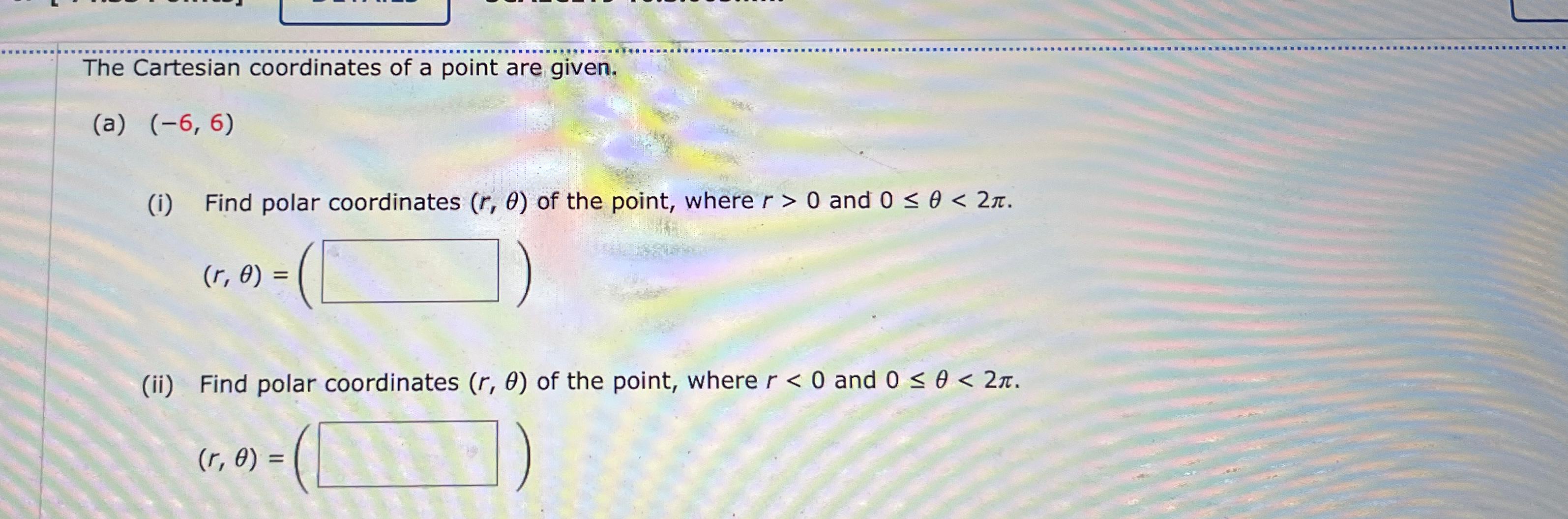 Solved The Cartesian coordinates of a point are | Chegg.com