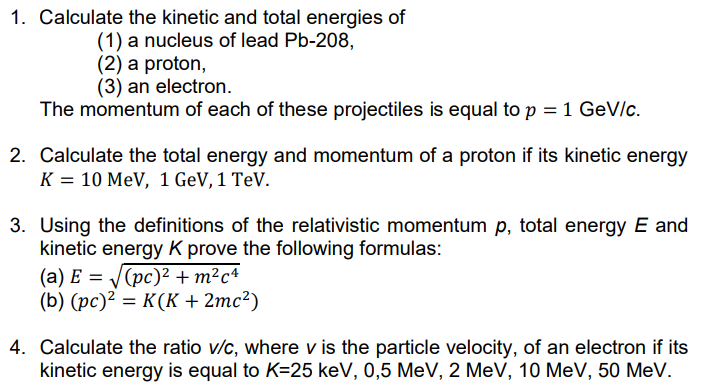 Solved Calculate the kinetic and total energies of 1 a Chegg