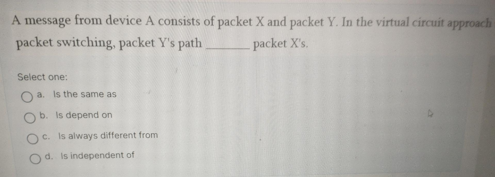 Solved A message from device A consists of packet x ﻿and | Chegg.com