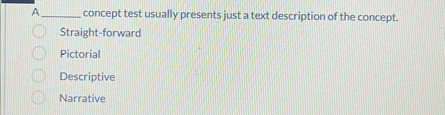 A concept test usually presents just a text | Chegg.com