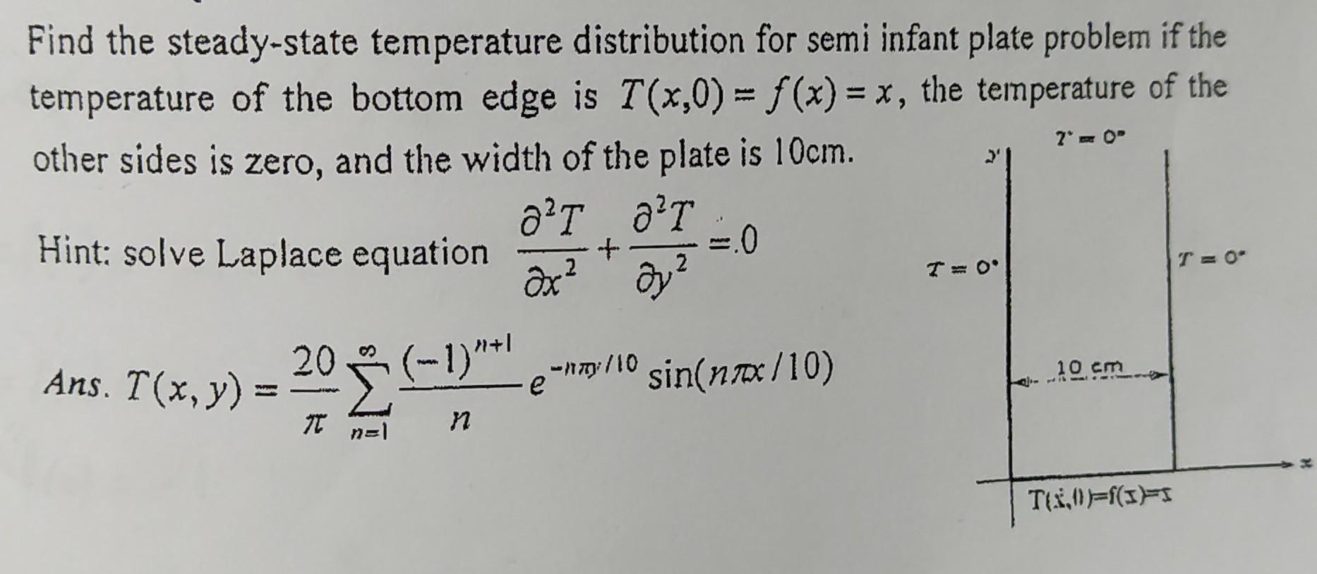 Solved 7 RO® Find The Steady-state Temperature Distribution | Chegg.com