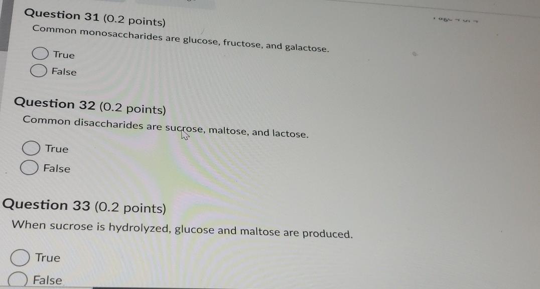 Solved d. blood sugar 31. Glucose a trueco and fractose both