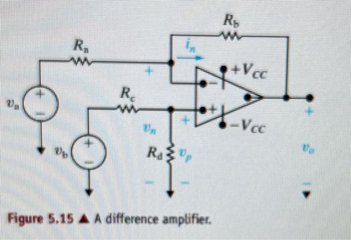 Solved Figure 5.15 A A Difference Amplifier. | Chegg.com