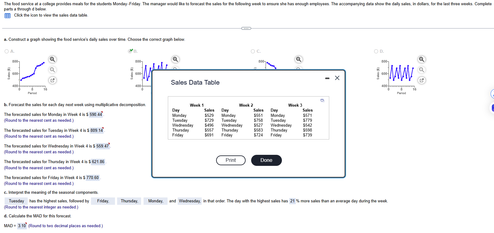 Solved Comple parts a through d ﻿below using the correct | Chegg.com
