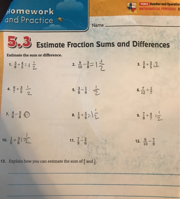 Solved Teks Number And Operation Mathematical Processes 5 