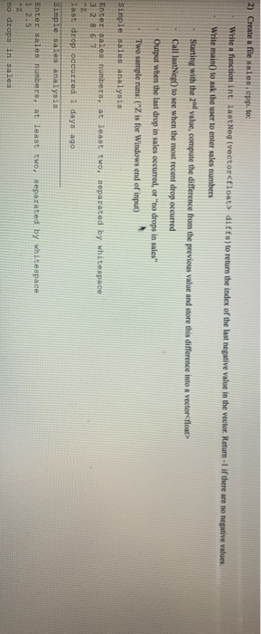 Solved 2) Create a file sales.cpp.to: Write a function in | Chegg.com