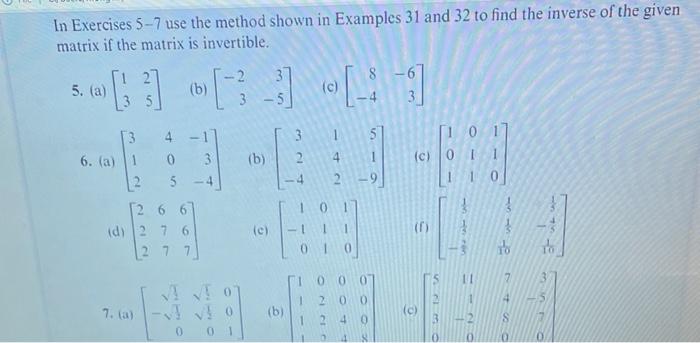 Solved In Exercises 5-7 use the method shown in Examples 31 | Chegg.com
