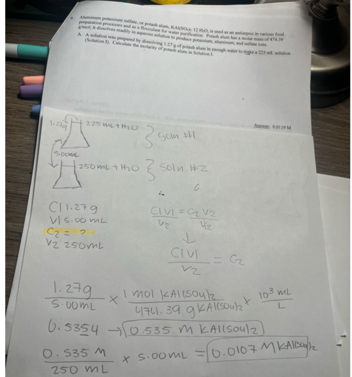 Aluminum potassium sulfate, of potash alum,