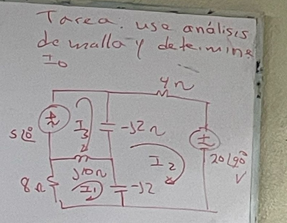 use análisis de malla y determine Iome gustaria que