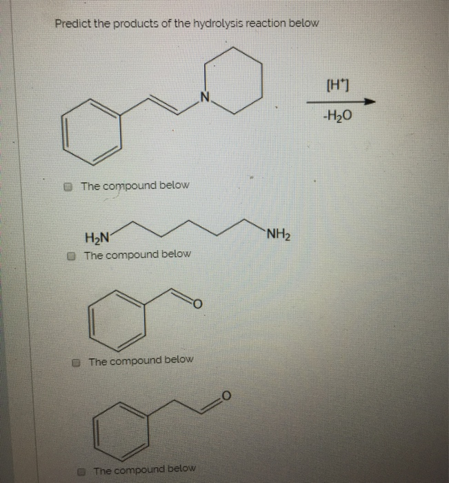 Solved [H] The compound below NH2 HỌN The compound below The | Chegg.com