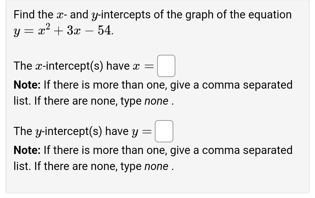 Solved Find the x - ﻿and y-intercepts of the graph of the | Chegg.com