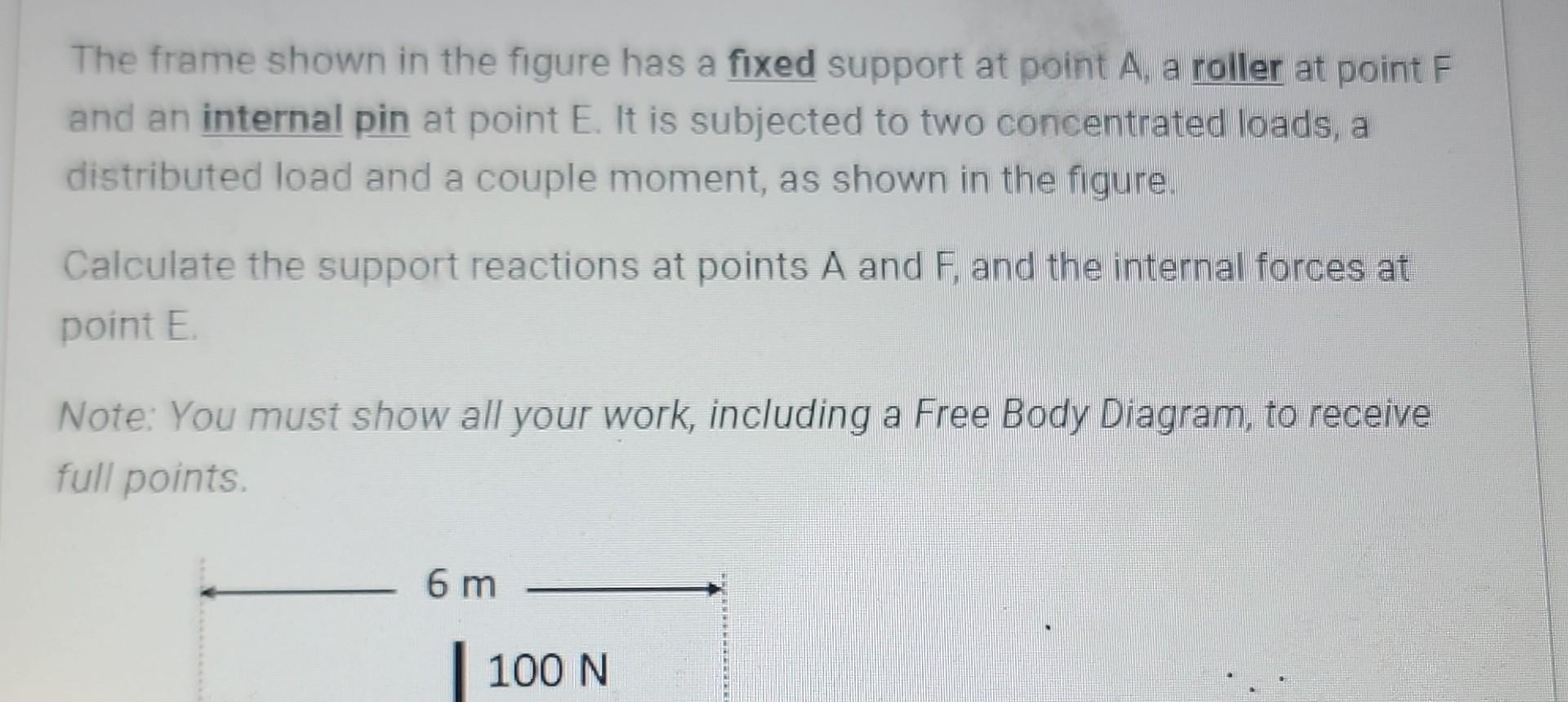 Solved The frame shown in the figure has a fixed support at | Chegg.com