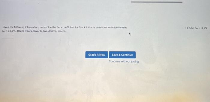 Solved Given the following information, determine the beta | Chegg.com