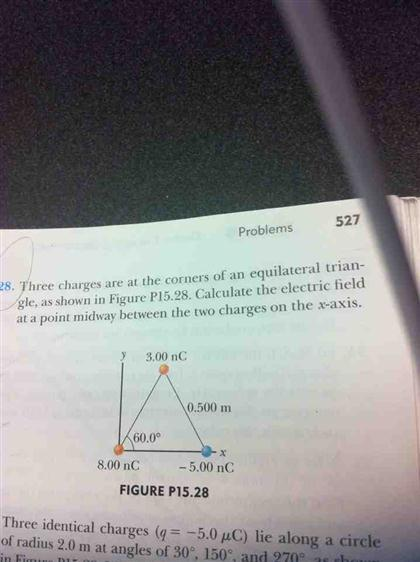 Solved Three charges are at the corners of an equilateral | Chegg.com