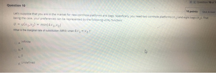 Solved Question 9 10 points Save Answe Let's suppose that | Chegg.com