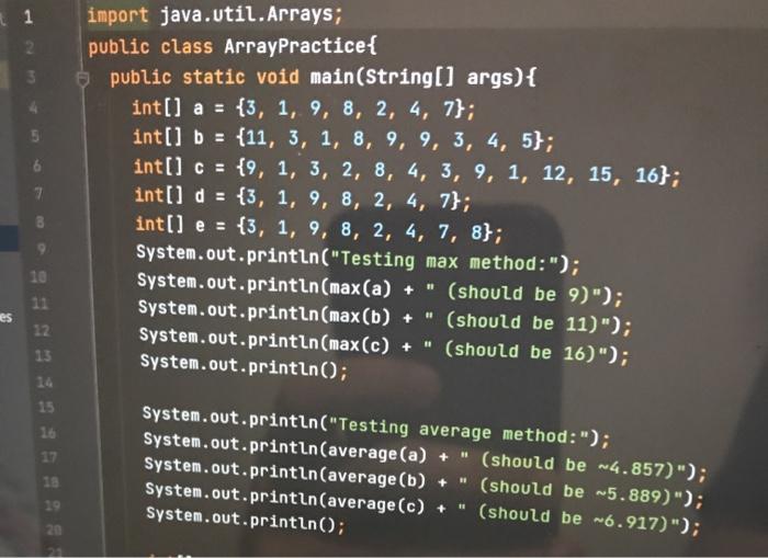 Solved 1 2 import java.util.Arrays; public class | Chegg.com