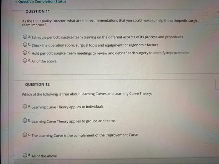 Solved Question Completion Status: QUESTION 7 1 A newly | Chegg.com