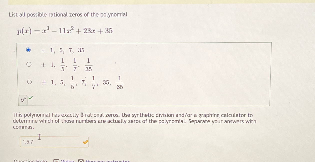 Rational deals zero calculator