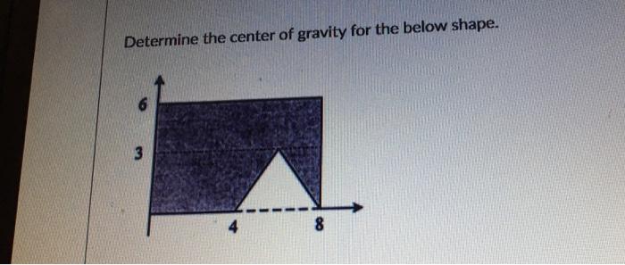 Solved Determine the center of gravity for the below shape. | Chegg.com
