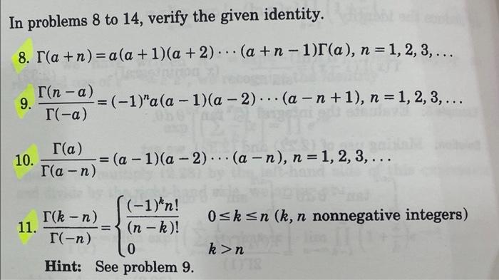 Solved In problems 8 to 14, verify the given identity. 8. | Chegg.com