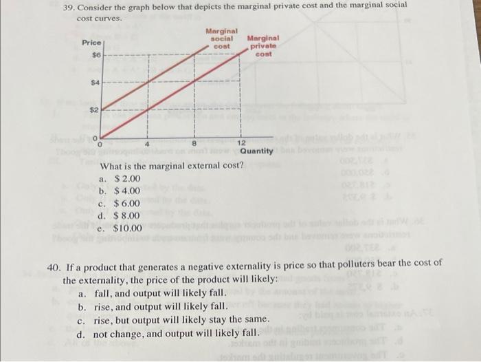 Solved 39. Consider the graph below that depicts the | Chegg.com