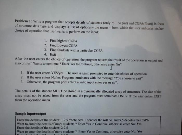 Solved i need the below program in c language before 4.45 | Chegg.com