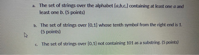 Solved The Set Of Strings Over The Alphabet {a,b,c,} | Chegg.com