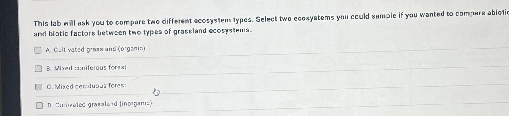 Solved This lab will ask you to compare two different | Chegg.com